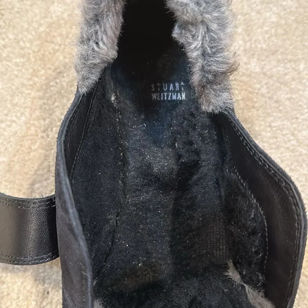 Stuart Weitzman Faux Fur Women Suede Sneaker Size 8 M